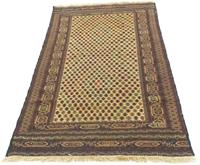 Morgenland Wollteppich Kelim Afghan Teppich handgewebt braun, rechteckig, 4 mm Höhe, Kurzflor