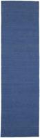 Morgenland Wollteppich Kelim Teppich handgewebt blau, rechteckig, 6 mm Höhe, Kurzflor