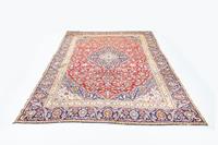 Morgenland Wollteppich Keshan Teppich handgeknüpft rot, rechteckig, 8 mm Höhe