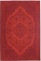 Morgenland Teppich Vintage Teppich handgetuftet rot, rechteckig, 8 mm Höhe, Vintage Design