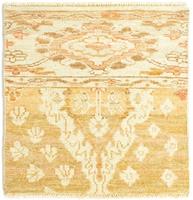 Morgenland Wollteppich Designer Teppich handgeknüpft beige, quadratisch, 6 mm Höhe, handgeknüpft