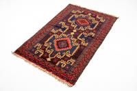 Morgenland Wollteppich Belutsch Teppich handgeknüpft blau, rechteckig, 8 mm Höhe, handgeknüpft