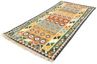 Morgenland Wollteppich Kelim Teppich handgewebt mehrfarbig, rechteckig, 5 mm Höhe, Kurzflor