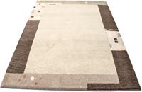 Morgenland Wollteppich Nepal Teppich handgeknüpft beige, rechteckig, 18 mm Höhe, handgeknüpft