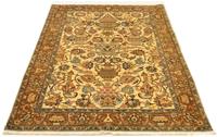 Morgenland Teppich Ghom Teppich handgeknüpft beige, rechteckig, 7 mm Höhe, handgeknüpft