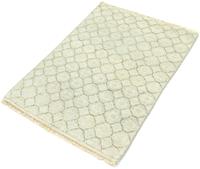 Morgenland Wollteppich Designer Teppich handgeknüpft beige, rechteckig, 6 mm Höhe, handgeknüpft