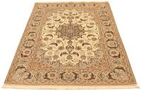 Morgenland Teppich Isfahan Teppich handgeknüpft beige, rechteckig, 7 mm Höhe, handgeknüpft