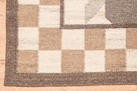 Morgenland Wollteppich Kelim Teppich handgewebt beige, rechteckig, 6 mm Höhe, Kurzflor