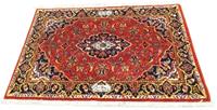 Morgenland Wollteppich Keshan Teppich handgeknüpft rot, rechteckig, 8 mm Höhe