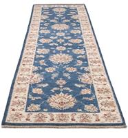 Morgenland Wollteppich Ziegler Teppich handgeknüpft blau, rechteckig, 6 mm Höhe