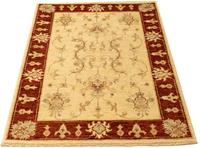 Morgenland Wollteppich Ziegler Teppich handgeknüpft beige, rechteckig, 8 mm Höhe