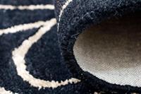 Morgenland Wollteppich Designer Teppich handgetuftet blau, rechteckig, 18 mm Höhe