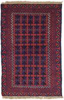 Morgenland Wollteppich Belutsch Teppich handgeknüpft blau, rechteckig, 11 mm Höhe, handgeknüpft
