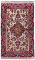 Morgenland Teppich Täbriz 50 Raj Teppich handgeknüpft rosa, rechteckig, 7 mm Höhe, handgeknüpft