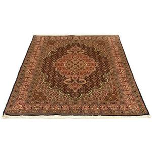 Morgenland Teppich Täbriz 50 Raj Teppich handgeknüpft dunkelblau, rechteckig, 7 mm Höhe, handgeknüpft