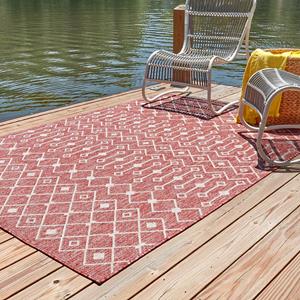 Home24 In- & outdoorvloerkleed Crosses III, Top Square