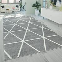 Paco Home Loper Stella 401 Vloerkleed, pastelkleuren, geruit design, Scandinavisch motief, korte pool