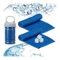 Relaxdays Kühlendes Handtuch im 2er Pack blau