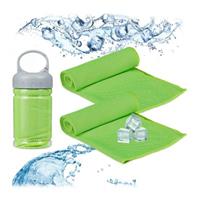 Relaxdays Kühlendes Handtuch im 2er Pack grün