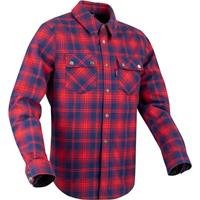 SEGURA Sierra Overshirt, Textiel motorjas heren, Marineblauw-Rood