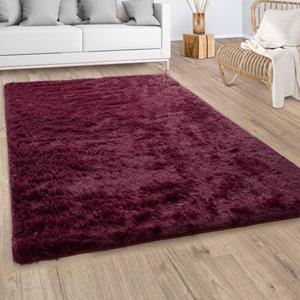 PACO HOME Teppich SIL 591 Hochflor Shaggy Flauschig lila Gr. 60 x 100