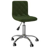 vidaXL Eetkamerstoelen draaibaar 2 st fluweel donkergroen
