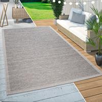 PACO HOME In- & Outdoor Teppich Balkon Terrasse Küchenteppich Modern Wellen Muster Beige 60x100 cm