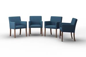 Marie Claire Home | Set van 4 eetkamerstoelen Escape linnen