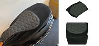 Zadelhoes Designo Alcantara zwart grijs (sticksels) Vespa Primavera Sprint