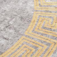 vidaXL Vloerkleed wasbaar anti-slip ø120 cm grijs