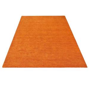 Theko Exklusiv Wollteppich Gabbeh uni, rechteckig, 15 mm Höhe, Handweb Teppich, reine Schurwolle, Wohnzimmer