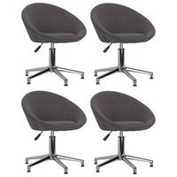 VidaXL Esszimmerstühle 4 Stk. Drehbar Taupe Stoff 