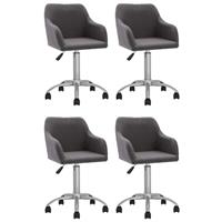 VidaXL Esszimmerstühle 4 Stk. Drehbar Taupe Stoff 
