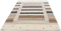 Morgenland Designteppich Designer Bordüre Beige 204 x 145 cm, rechteckig, 0,8 mm Höhe, Sehr weicher Flor