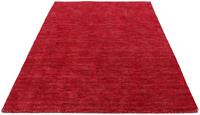 Morgenland Designteppich Designer Einfarbig Rosso 182 x 132 cm, rechteckig, 0,8 mm Höhe, Sehr weicher Flor