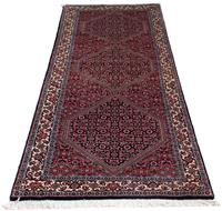 Morgenland Seidenteppich Bidjar Blumenmuster 205 x 74 cm, rechteckig, 1,5 mm Höhe, Unikat mit Zertifikat