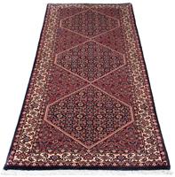 Morgenland Seidenteppich Bidjar Stark Gemustert 212 x 73 cm, rechteckig, 1 mm Höhe, Unikat mit Zertifikat
