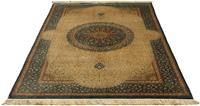 Morgenland Seidenteppich China Seide Medaillon 183 x 122 cm, rechteckig, 0,6 mm Höhe, Unikat mit Zertifikat