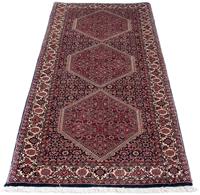 Morgenland Seidenteppich Bidjar Medaillon 202 x 75 cm, rechteckig, 1 mm Höhe, Unikat mit Zertifikat