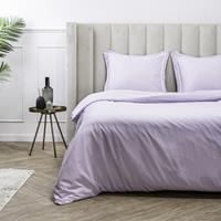 Luna Bedding Uni Piping - Lila 1-persoons (140 x 220 cm + 1 kussensloop) Dekbedovertrek