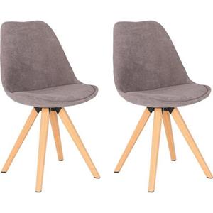 byLIVING Esszimmerstuhl "Arik", (Set), 2 St., Cord, Bezug in Samt oder Cord, Gestell in Eichen-Optik