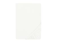 Biberna Fijn jersey hoeslaken (hoeslaken, 90-100 x 200 cm, Wit)
