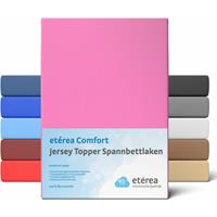 etérea Jersey Topper Spannbettlaken Spannbetttuch, 90x200 - 100x200 cm Rosa