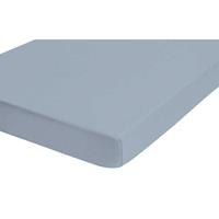 Biberna Jersey-Stretch Spannbettlaken Spannbetttuch 180x200 cm - 200x200 cm Blau