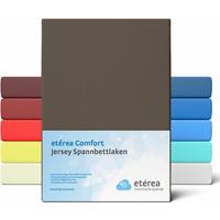 etérea Comfort Jersey Spannbettlaken Dunkelbraun, 90x200 cm - 100x200 cm