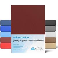 etérea Jersey Topper Spannbettlaken Spannbetttuch, 180x200 - 200x200 cm Bordeaux