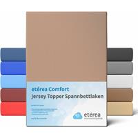 etérea Jersey Topper Spannbettlaken Spannbetttuch, 200x200 - 200x220 cm Stucco