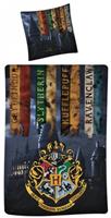 Harry Potter dekbedovertrek junior 140 x 200 cm katoen blauw