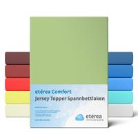 etérea Jersey Topper Spannbettlaken Spannbetttuch, 200x200 - 200x220 cm Minze