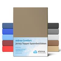 etérea Extra Jersey Topper Spannbettlaken 140x200 - 160x220 cm Mokka